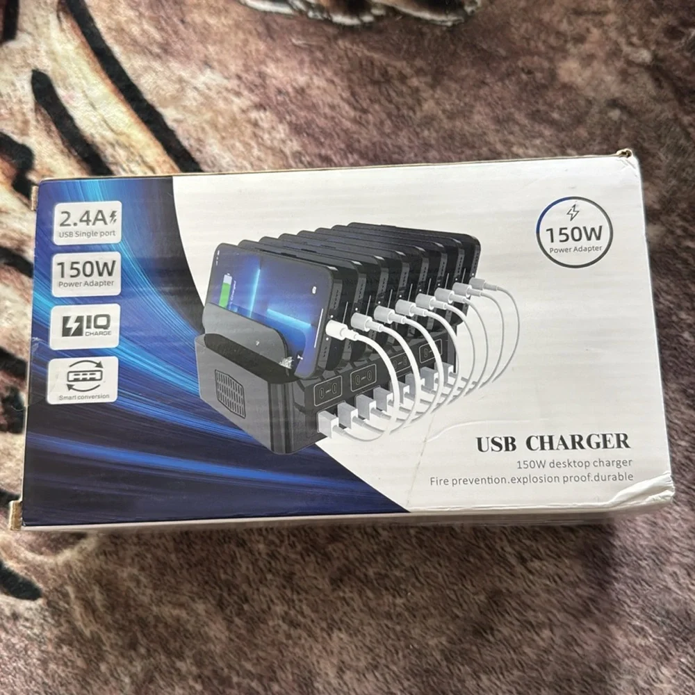 Multi-Device Charging Station with Black Finish